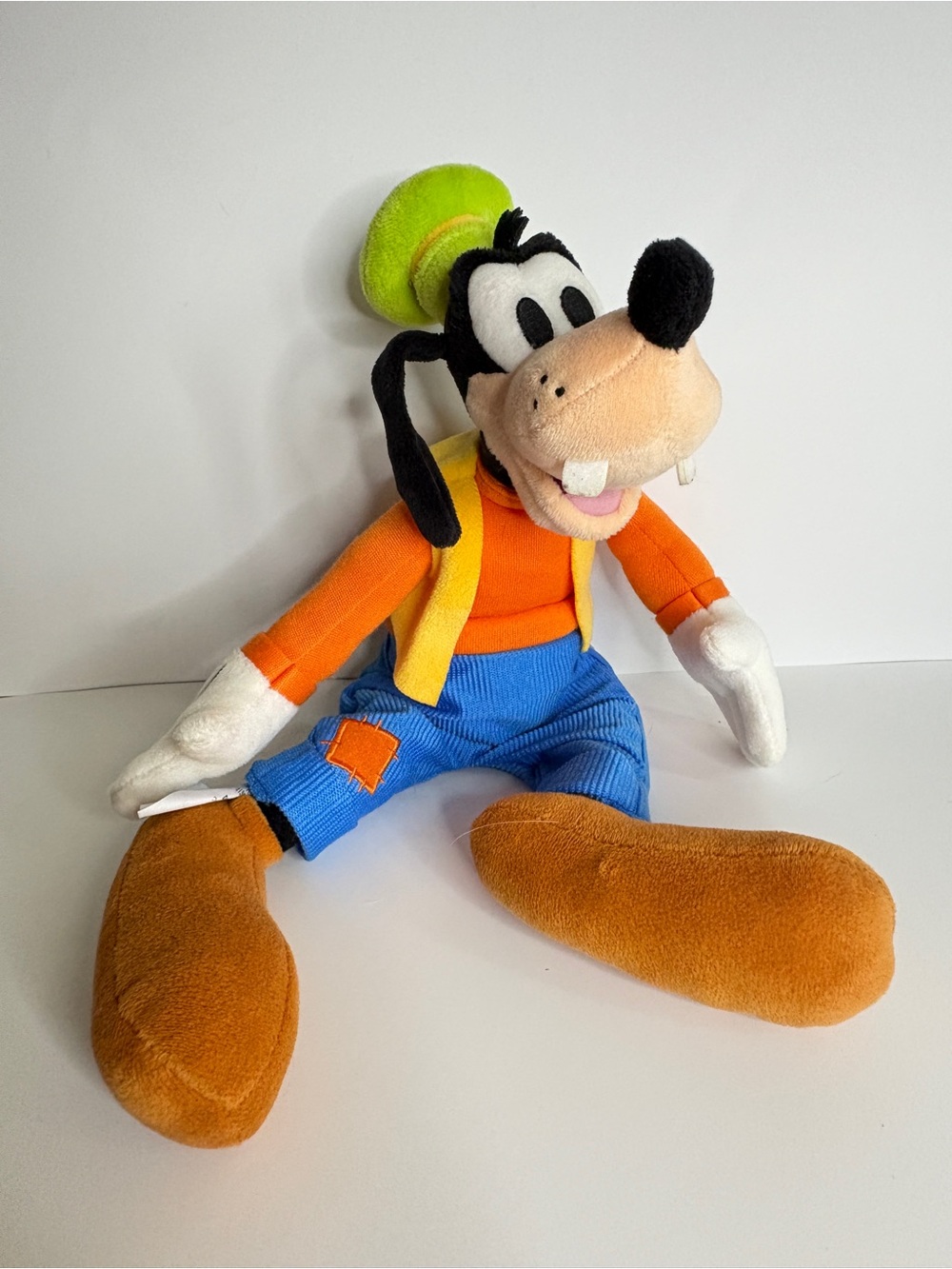 Disney Goofy Plush - Green Hat, Orange Shirt, Blue Overalls